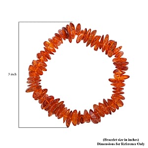 Baltic Amber Chips Stretch Bracelet