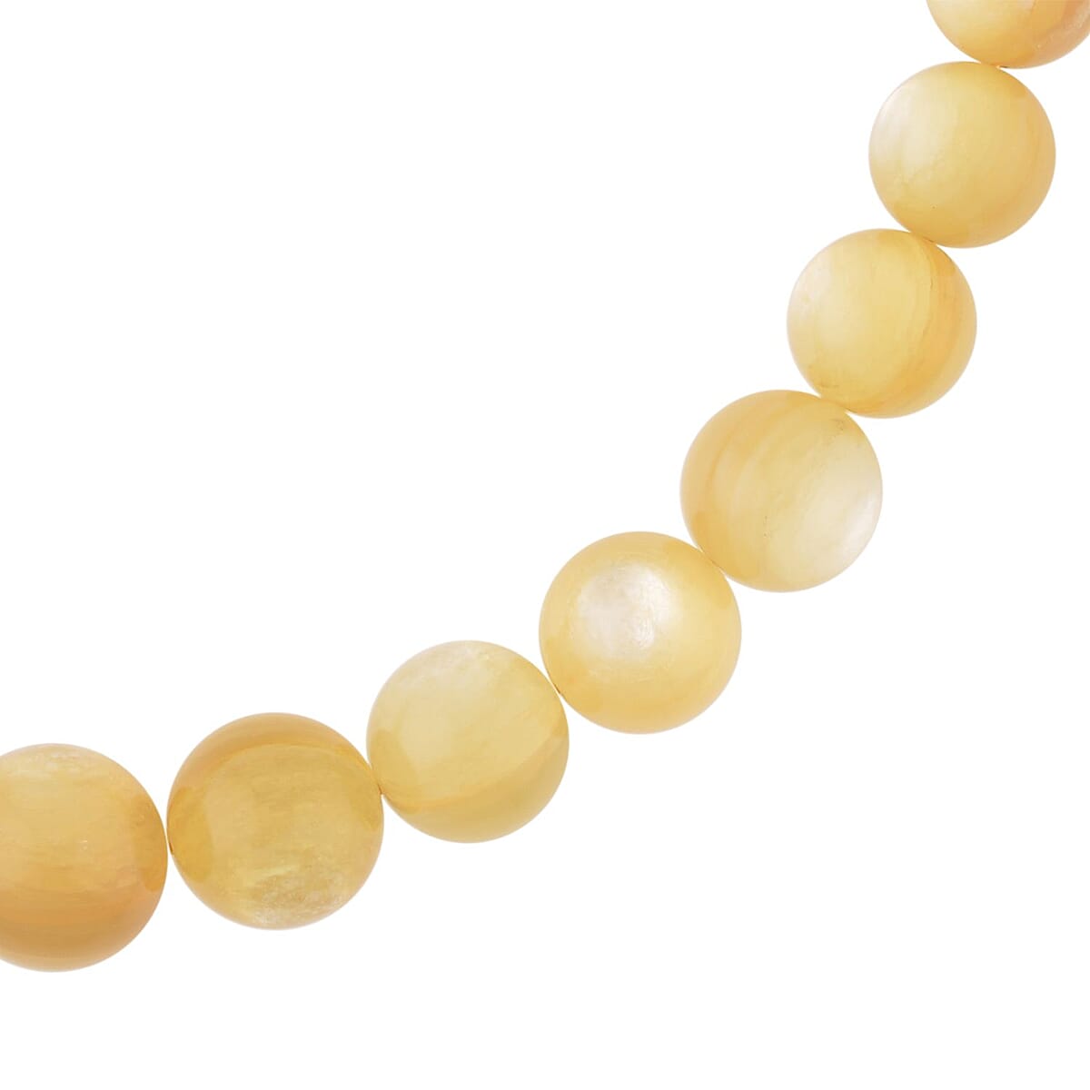  Brazilian Golden Lepidolite Beaded Necklace, 14K Yellow Gold Magnetic Lock Necklace, 20 Inch Necklace, Beads Jewelry  682.50 ctw image number 2