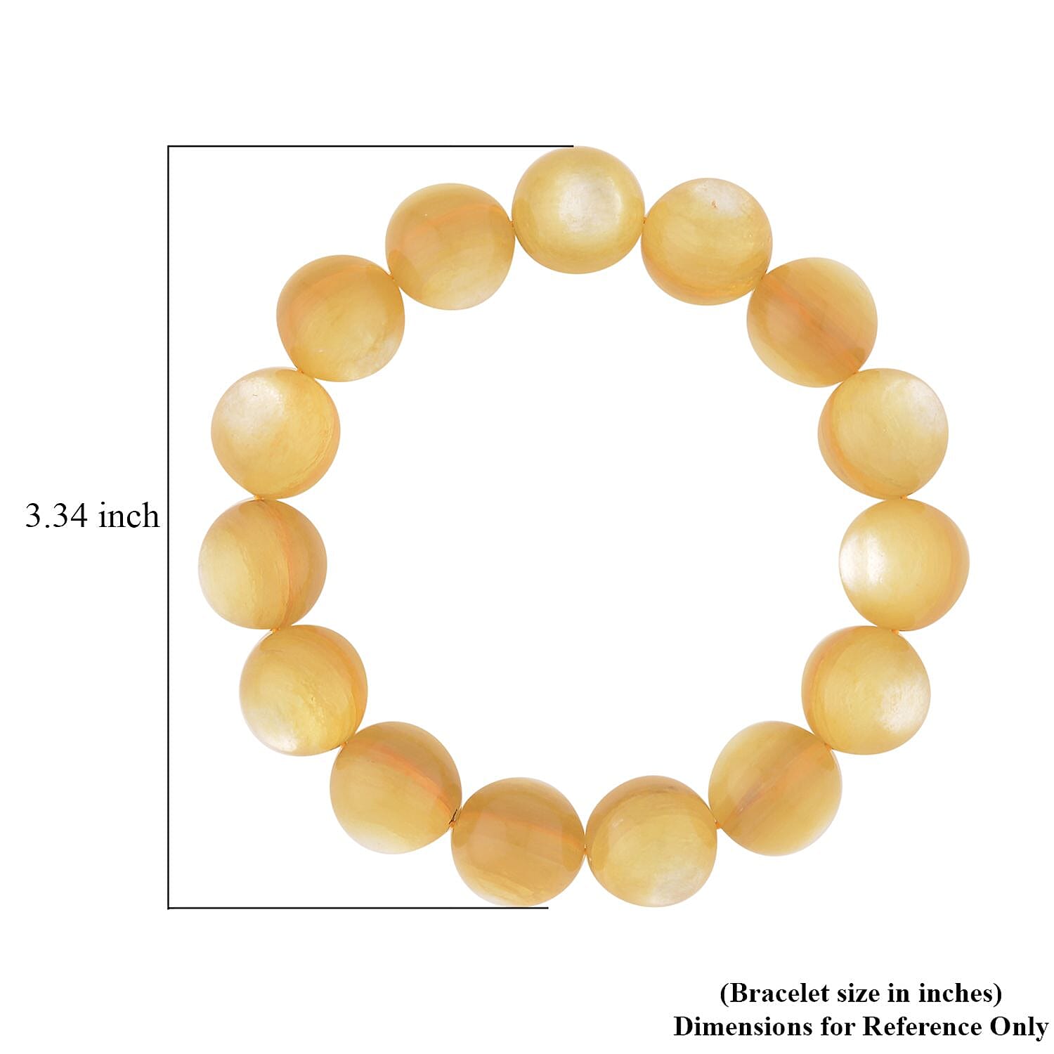 Brazilian Golden Lepidolite Beaded Stretch Bracelet 315.00 ctw