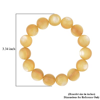 Brazilian Golden Lepidolite Beaded Stretch Bracelet 315.00 ctw