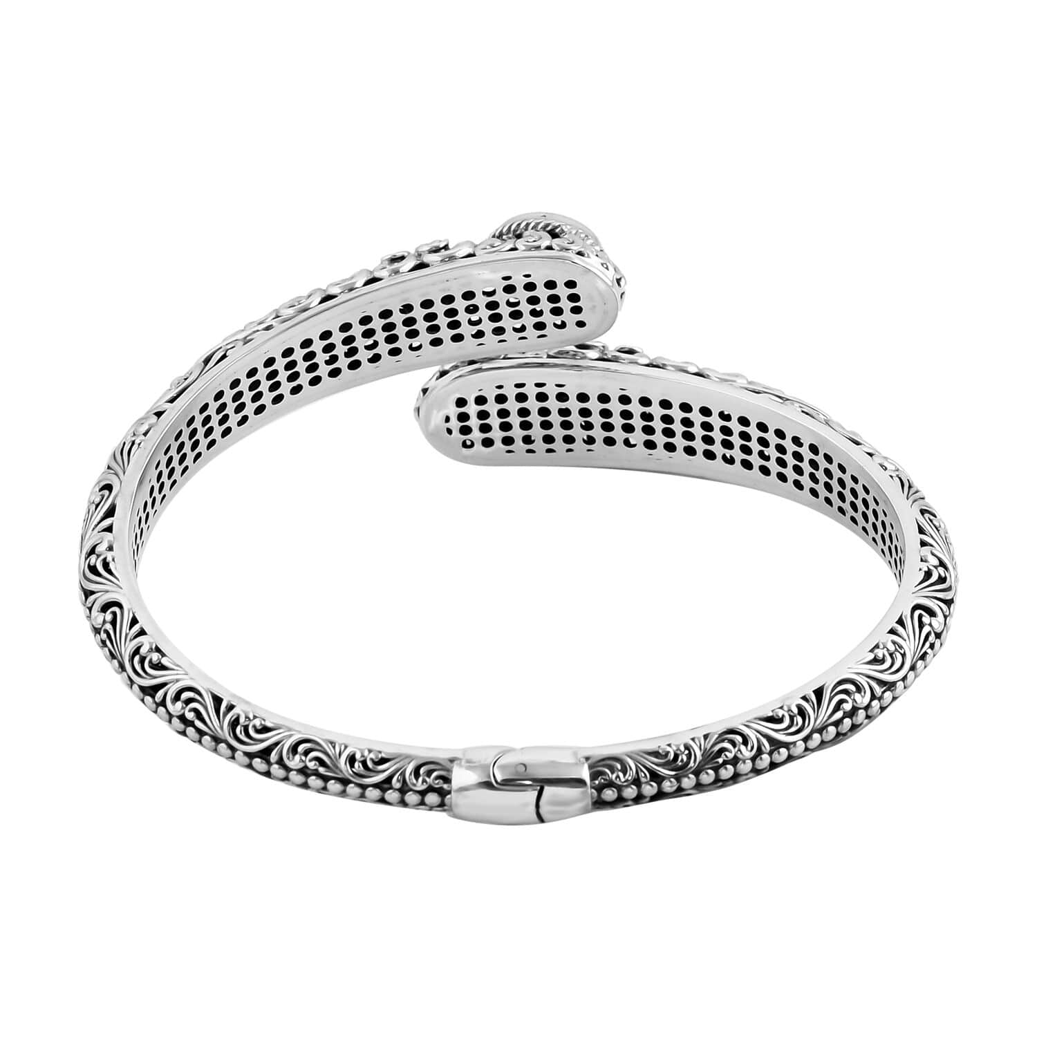 Bali Style Sterling Silver offers Bypass Bangle Bracelet