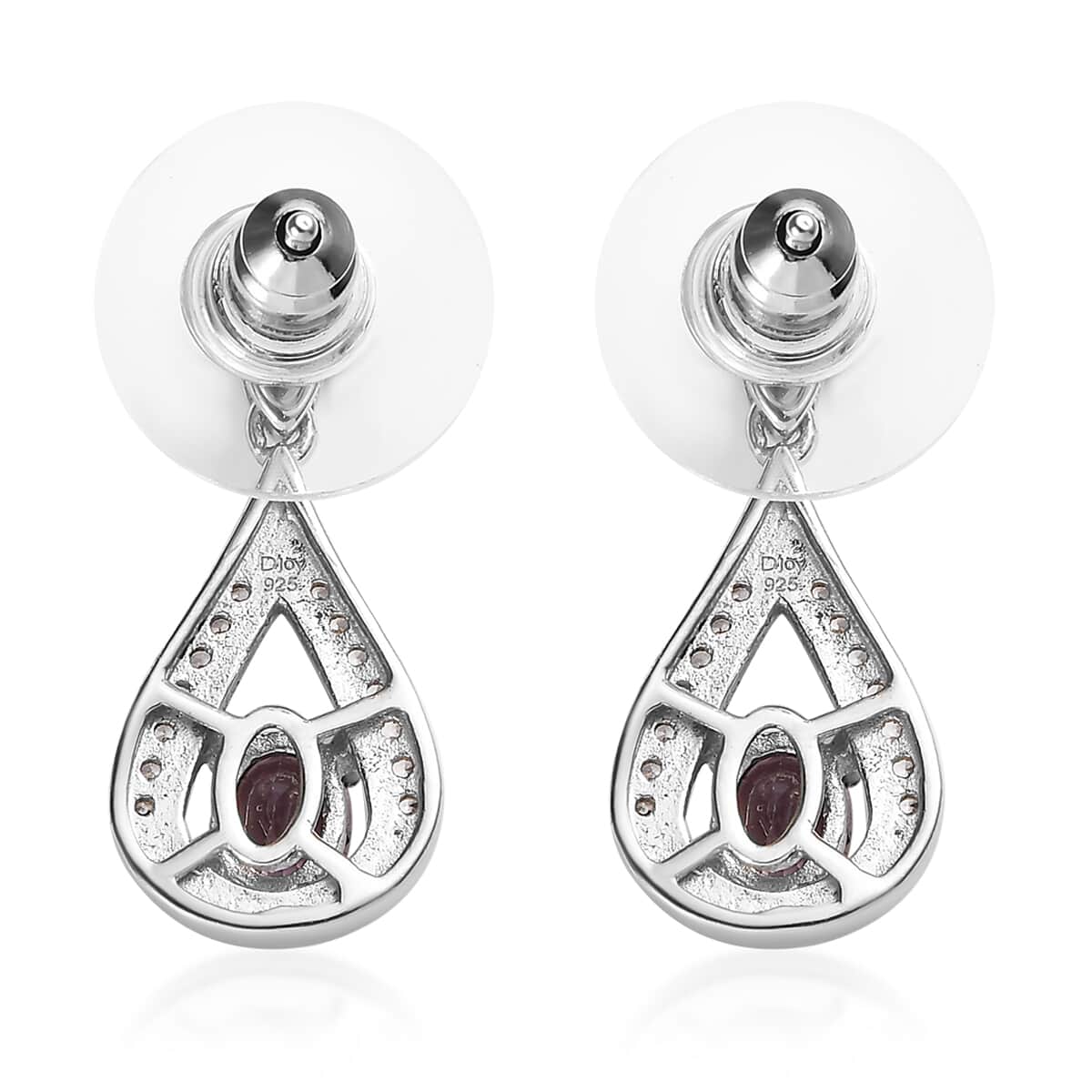 Tanzanian Lavender Spinel and White Zircon Dangling Earrings in Platinum Over Sterling Silver 1.40 ctw image number 3