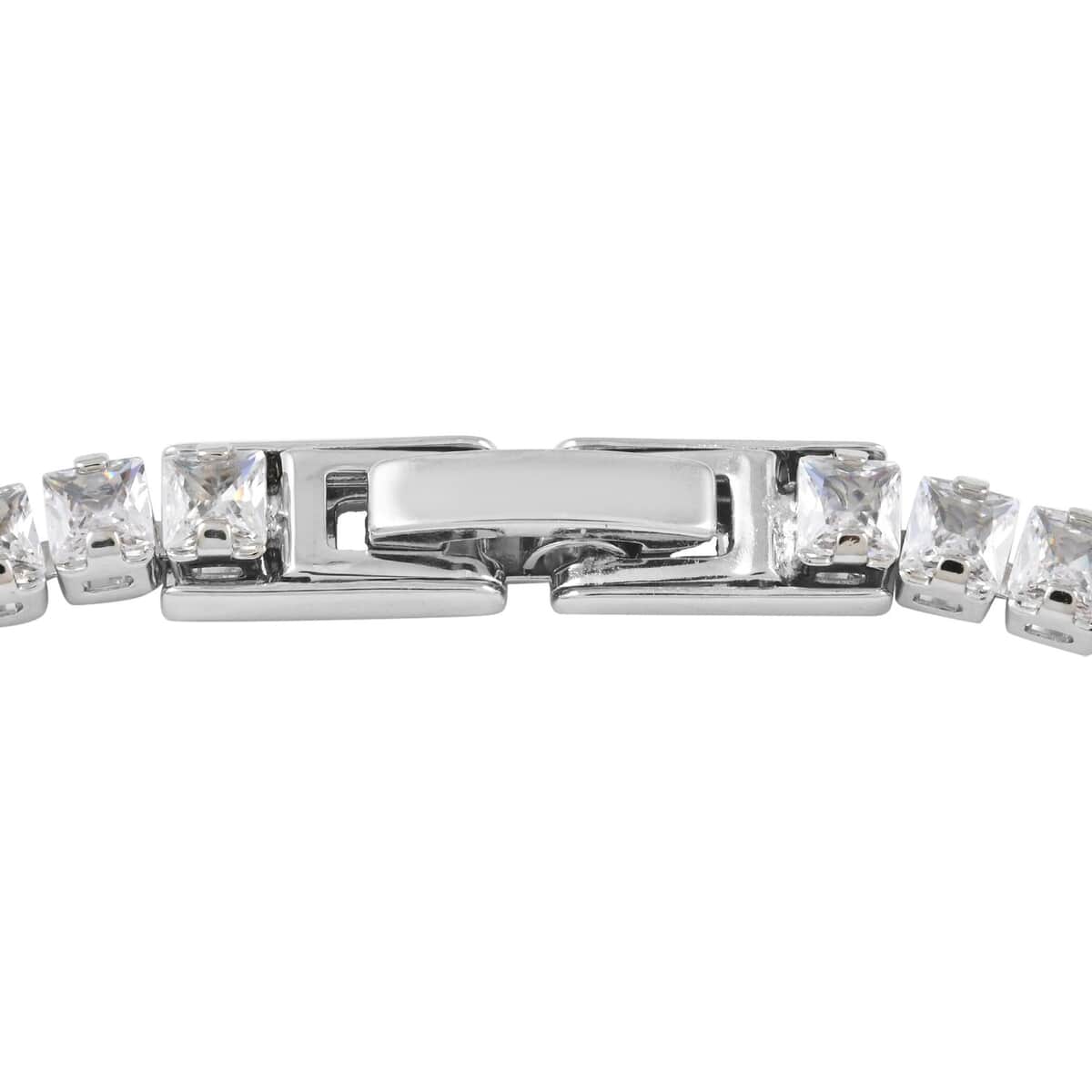 Simulated Diamond Bracelet in Silvertone (7.50 In) 11.25 ctw image number 3