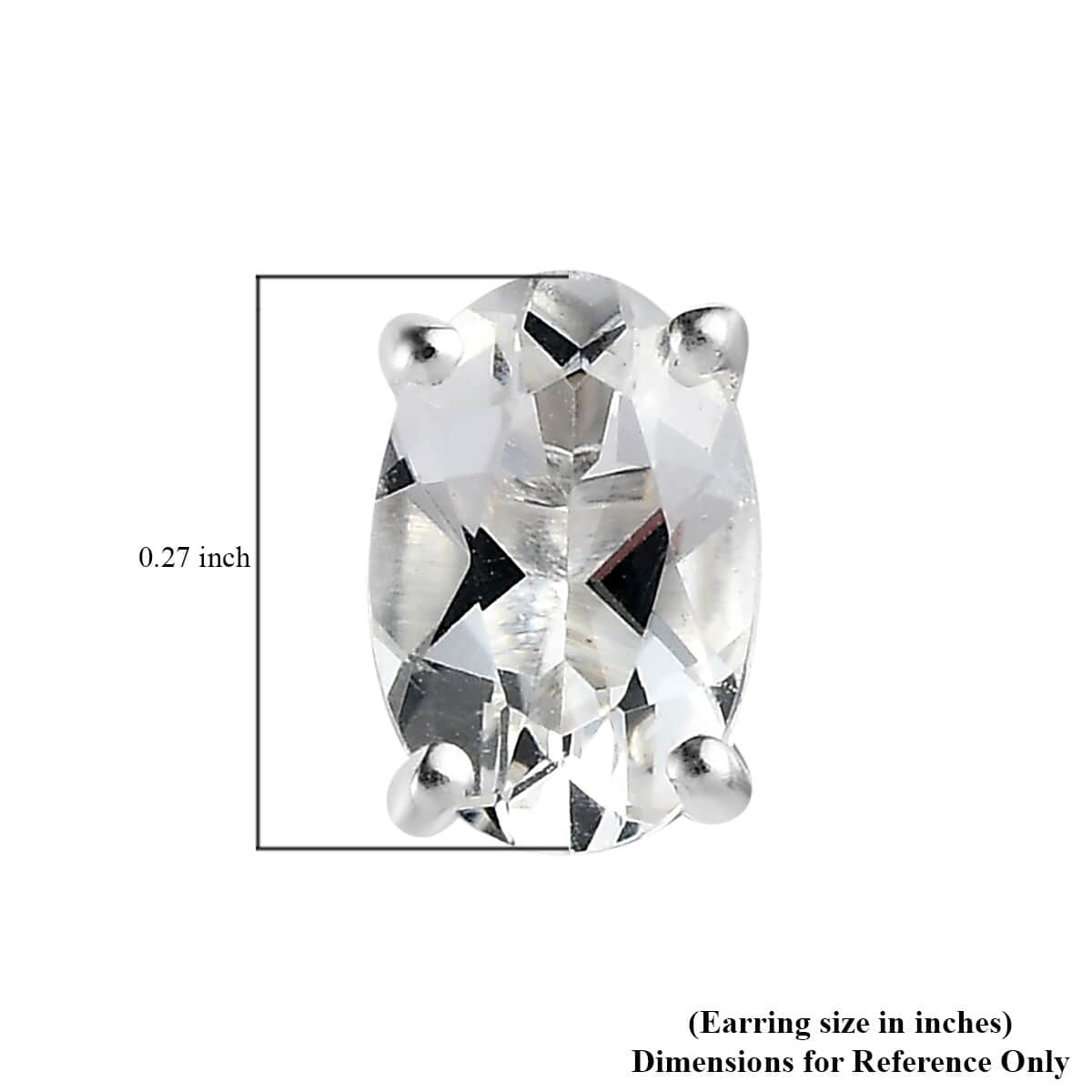 Brazilian Petalite Solitaire Stud Earrings in Sterling Silver 0.75 ctw image number 4