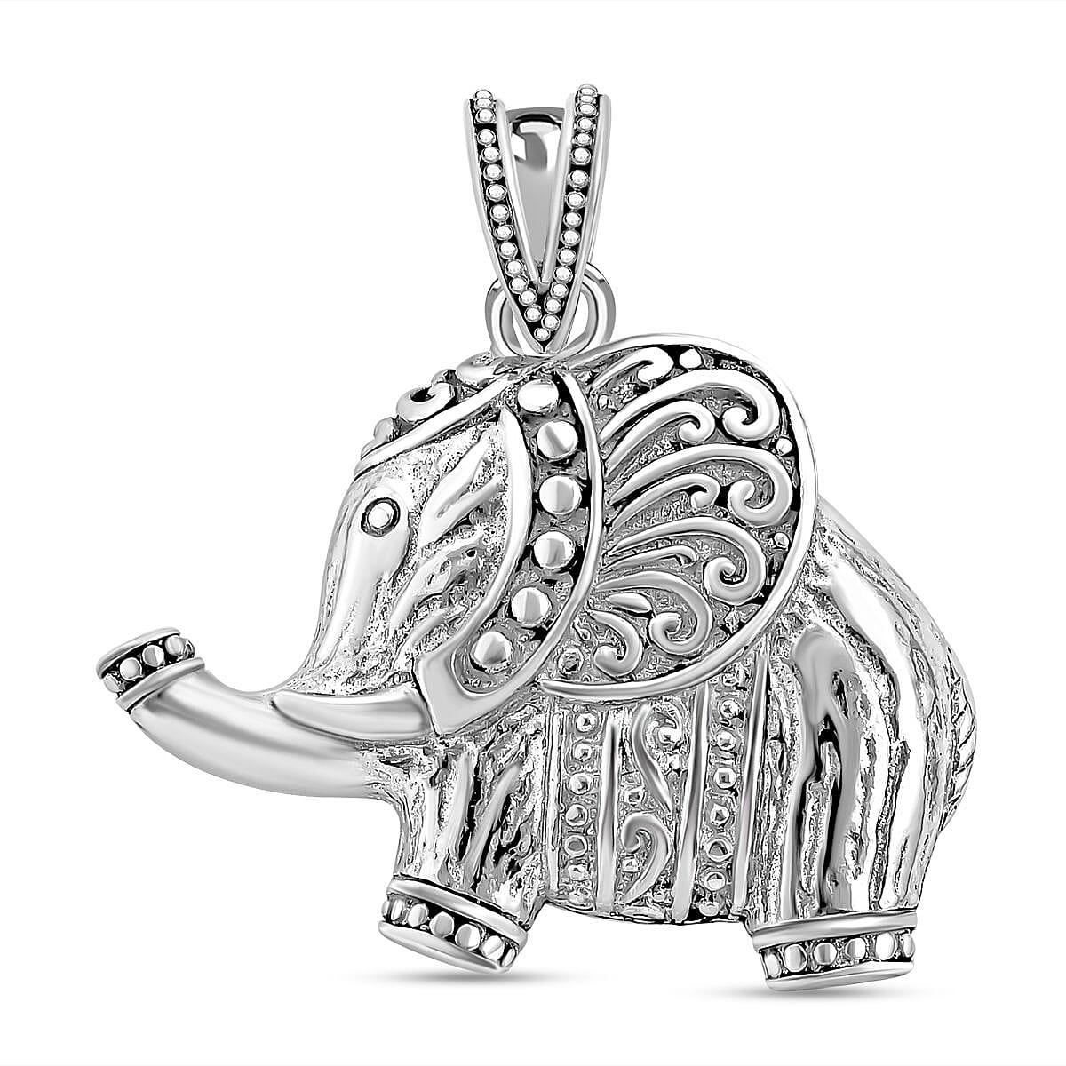 Elephant Pendant without Chain in Sterling Silver 9.0 Grams