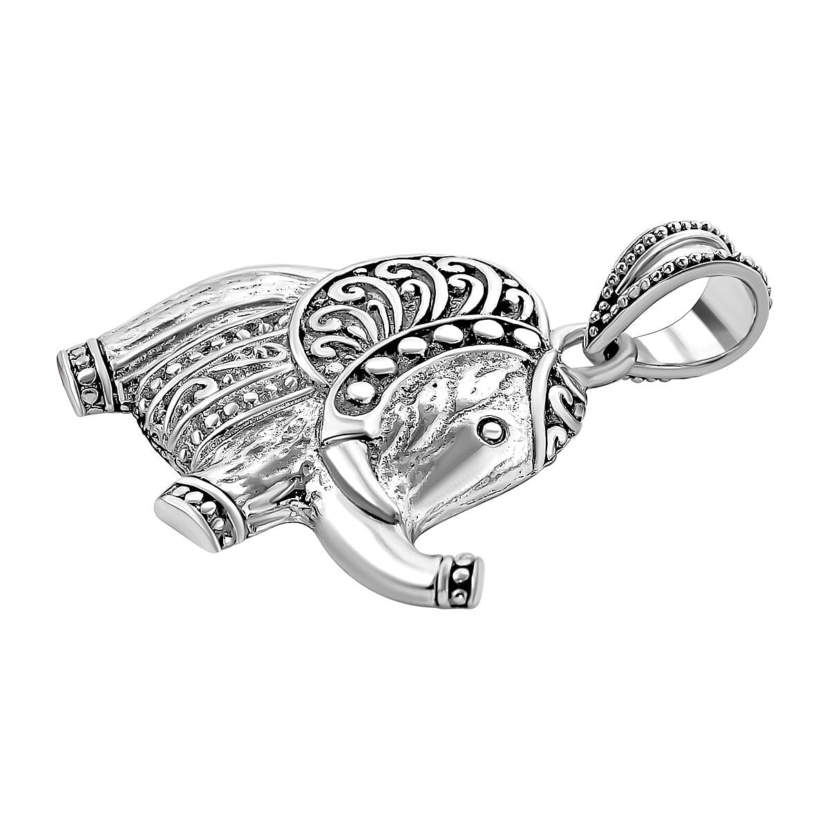 Elephant Pendant without Chain in Sterling Silver 9.0 Grams