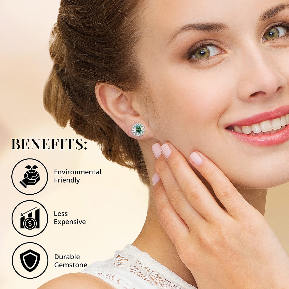 Moissanite Earrings, Sunburst Stud Earrings, Blue Moissanite Earrings, Sterling Silver Earrings, Moissanite Studs 2.30 ctw image number 4