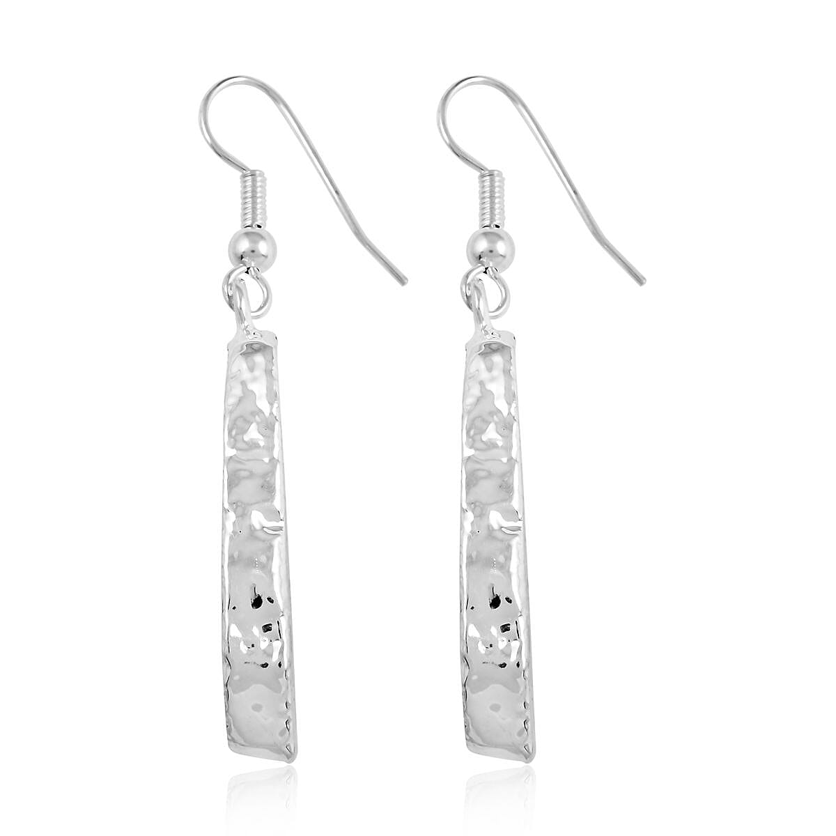 Pink Geode Slice Earrings in Silvertone 28.80 ctw