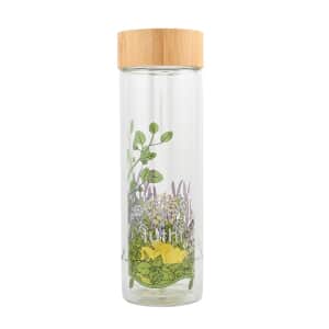 Tuthi Glass Bottle with Bamboo Lid