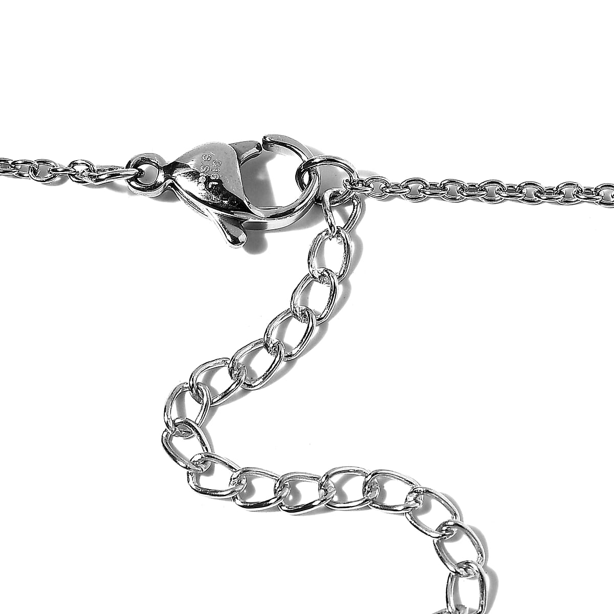 Simulated Champagne Diamond Necklace 18-20 Inches in Sterling Silver and Stainless Steel 1.85 ctw image number 4