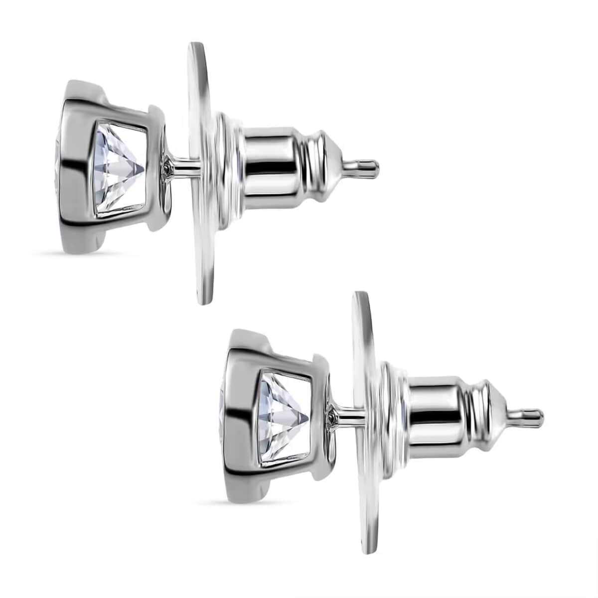 Moissanite Earrings in Platinum Over Sterling Silver 1.85 ctw image number 8