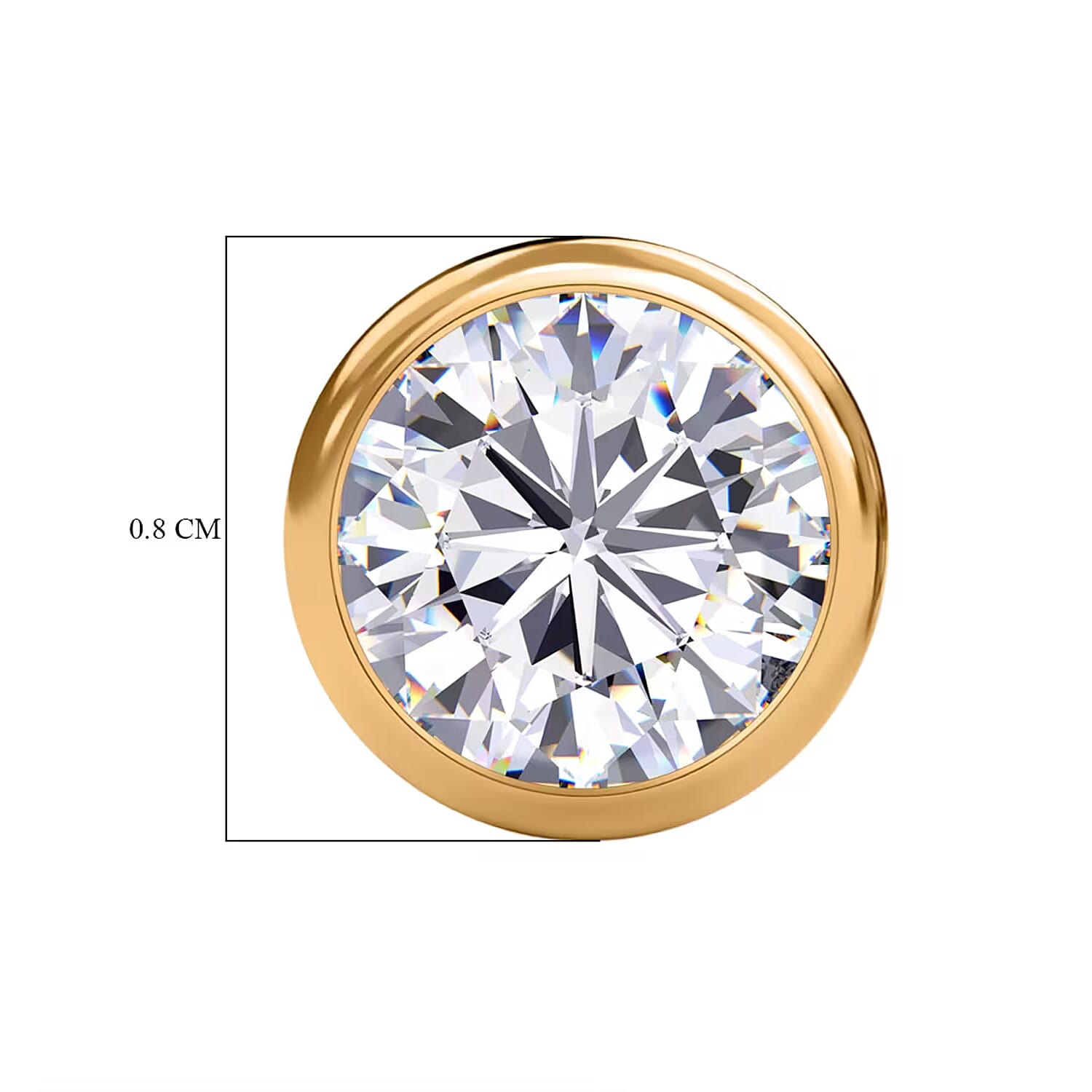 D'Joy Moissanite 1.85 ctw Solitaire Stud Earrings , Moissanite Studs , Vermeil Yellow Gold Over Sterling Silver Earrings, Silver Studs