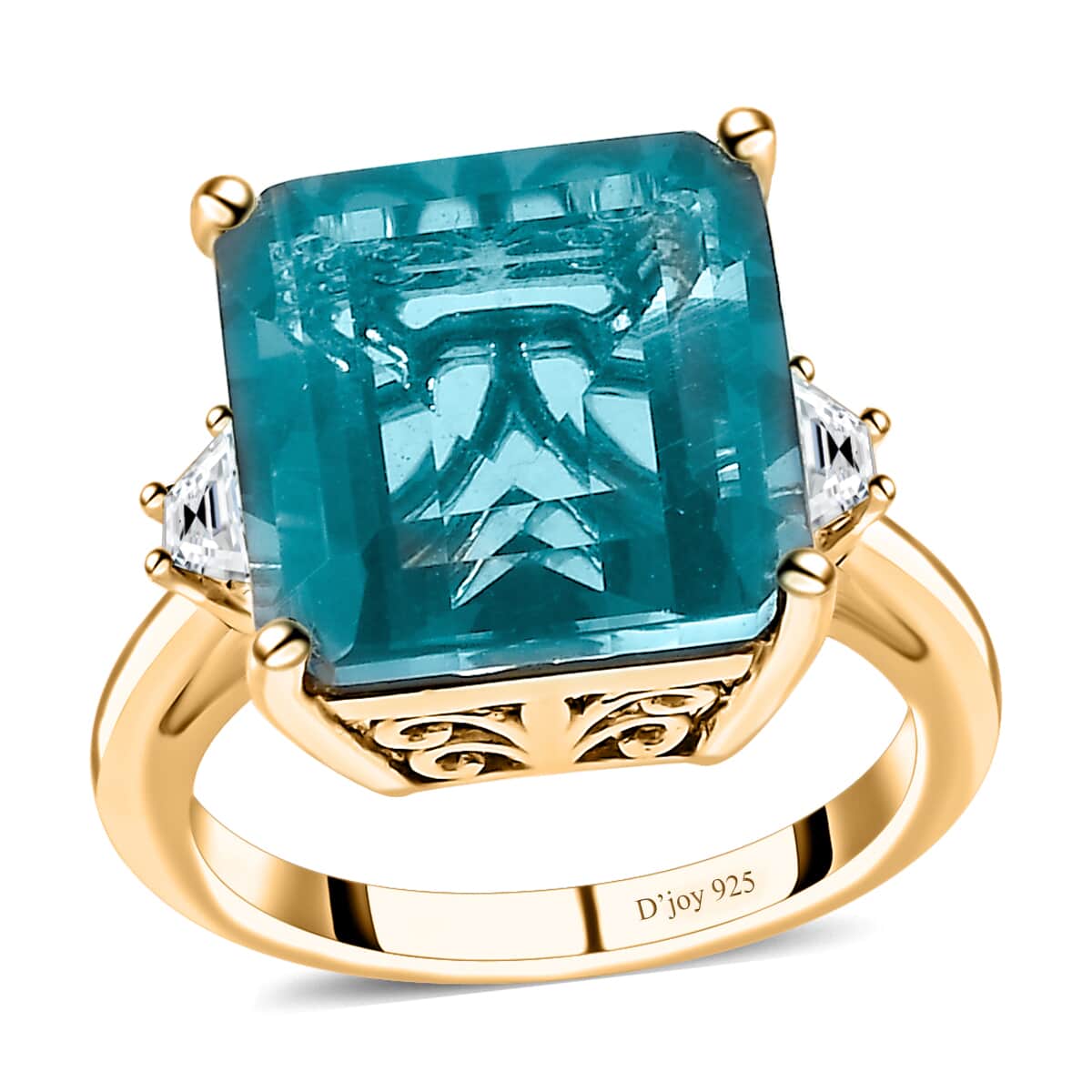 Teal topaz sale ring