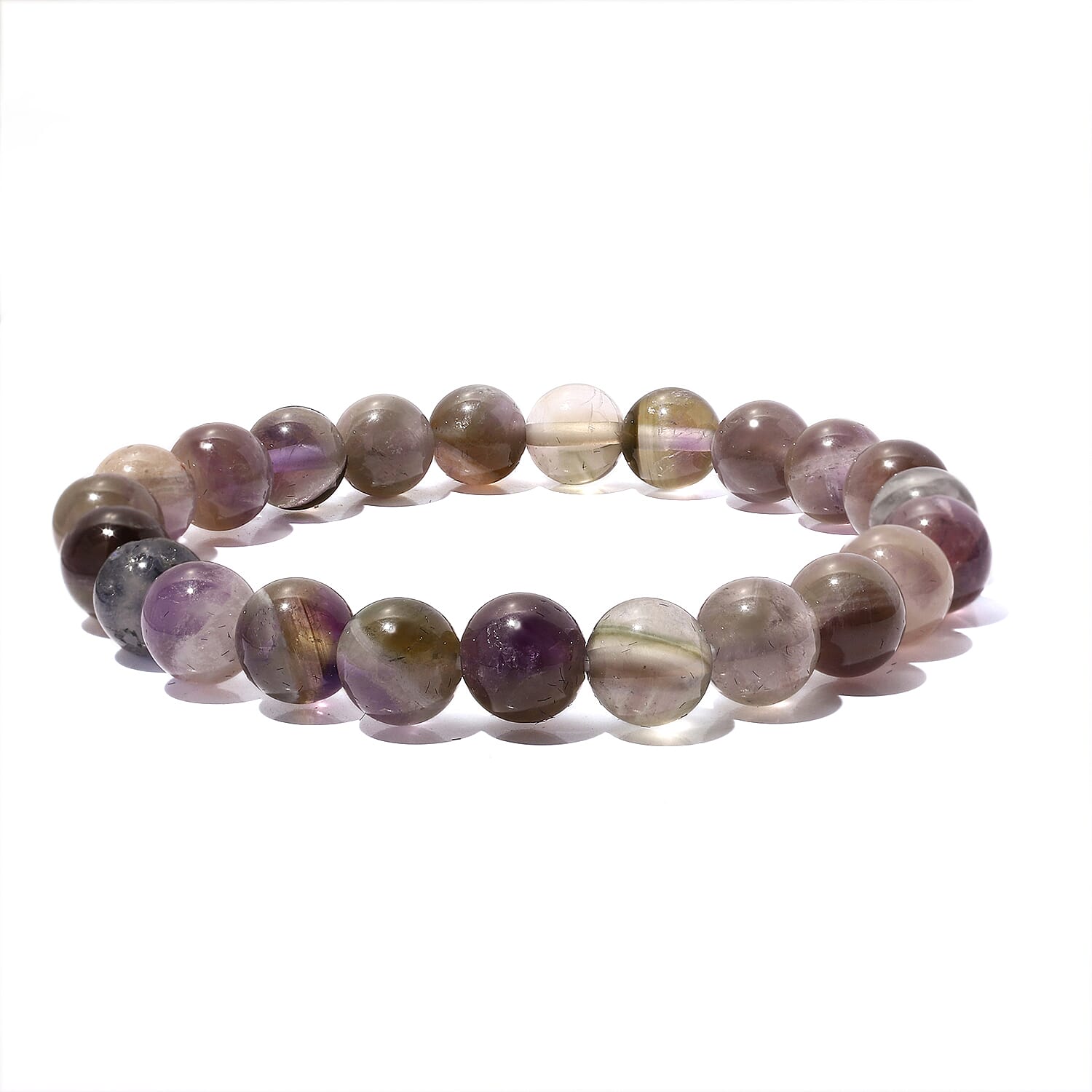 Hand Carved Amethyst Guardian Angel with Matching Beaded Stretch Bracelet