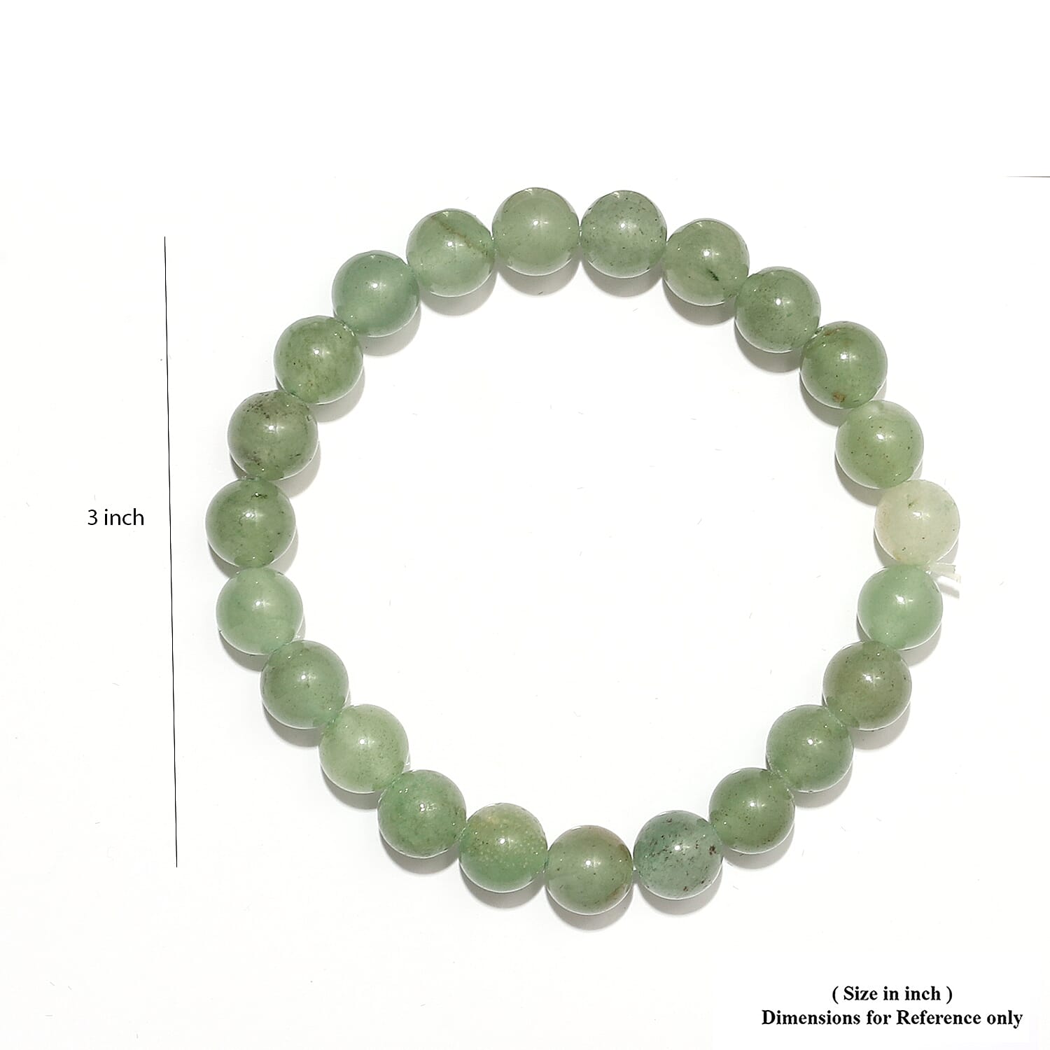 Hand Carved Green Aventurine Guardian Angel with Matching Beaded Stretch Bracelet