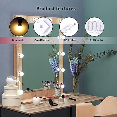 Vanity Mirror White Lights -USB Charging