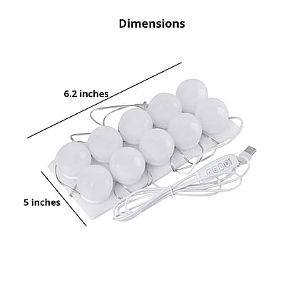 Vanity Mirror White Lights -USB Charging