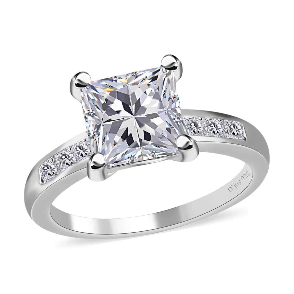 Moissanite Ring in Platinum Over Sterling Silver 2.85 ctw (Del. in 7-10 Days) image number 0