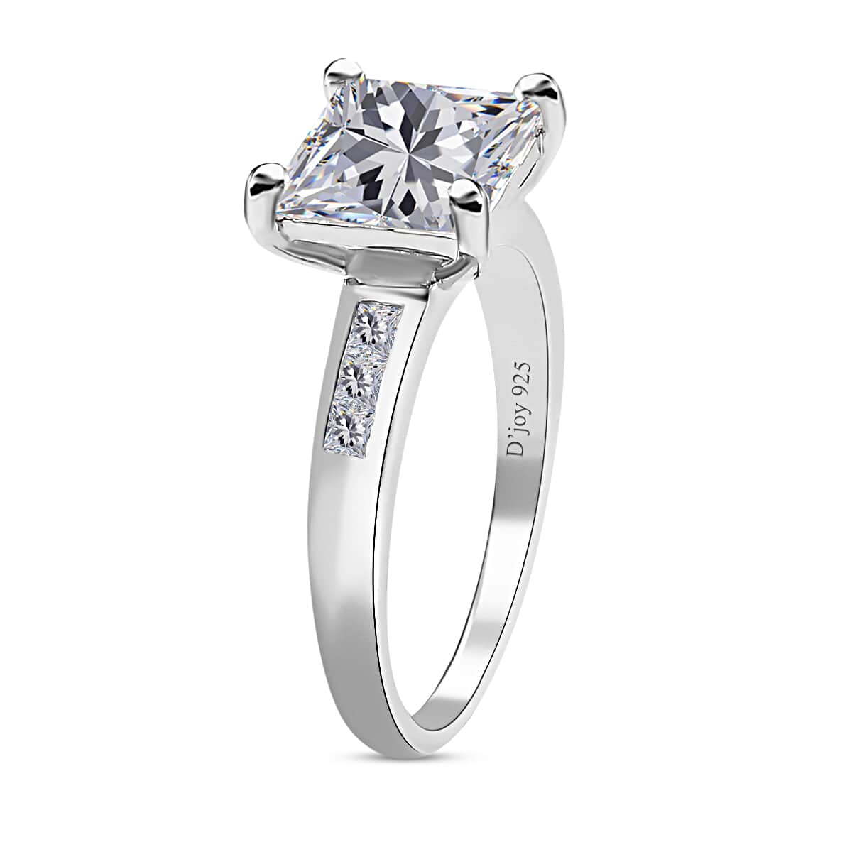 Moissanite Ring in Platinum Over Sterling Silver 2.85 ctw (Del. in 7-10 Days) image number 3