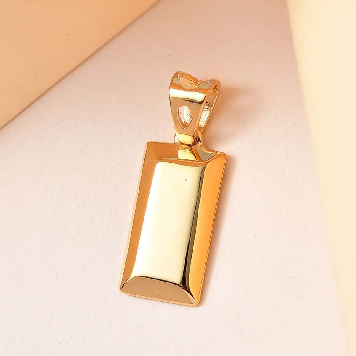 Bar Pendant in 14K Yellow Gold Over Sterling Silver 2.15 Grams image number 1