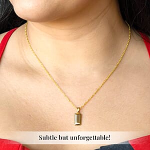 D'Joy Bar Pendant without Chain in 14K Yellow Gold Over Sterling Silver 2.15 Grams