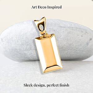 D'Joy Bar Pendant without Chain in 14K Yellow Gold Over Sterling Silver 2.15 Grams