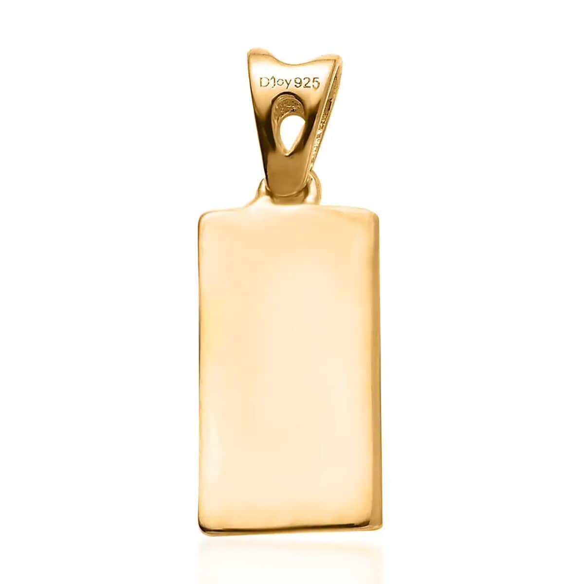 Bar Pendant in 14K Yellow Gold Over Sterling Silver 2.15 Grams image number 7