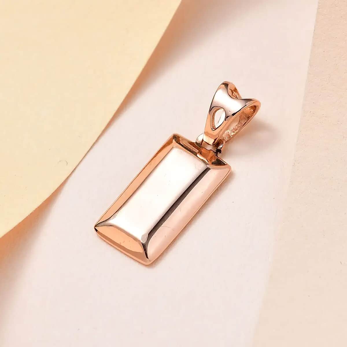 14K Rose Gold Over Sterling Silver Bar Pendant (2.15 g) image number 1