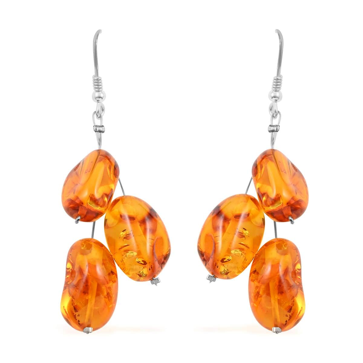 Baltic Amber Earrings in Sterling Silver image number 0