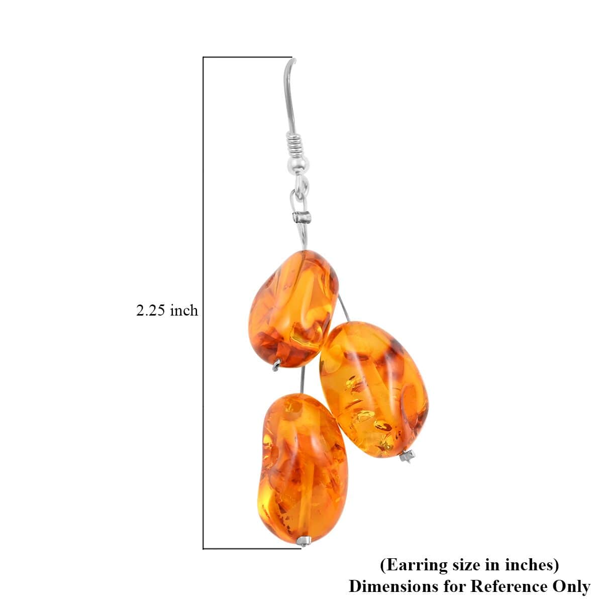 Baltic Amber Earrings in Sterling Silver image number 4