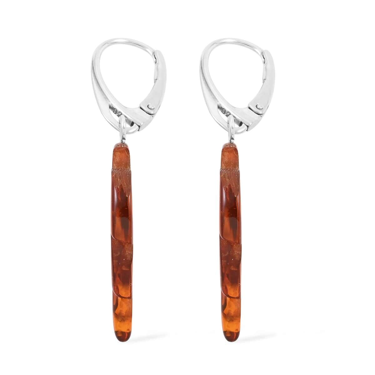 Baltic Amber Earrings in Sterling Silver image number 3