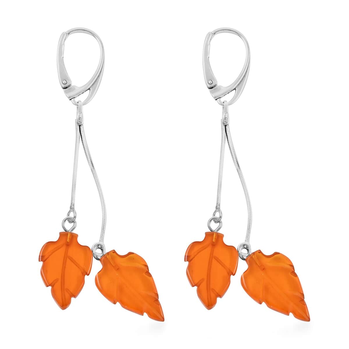 Baltic Amber Earrings in Sterling Silver image number 3