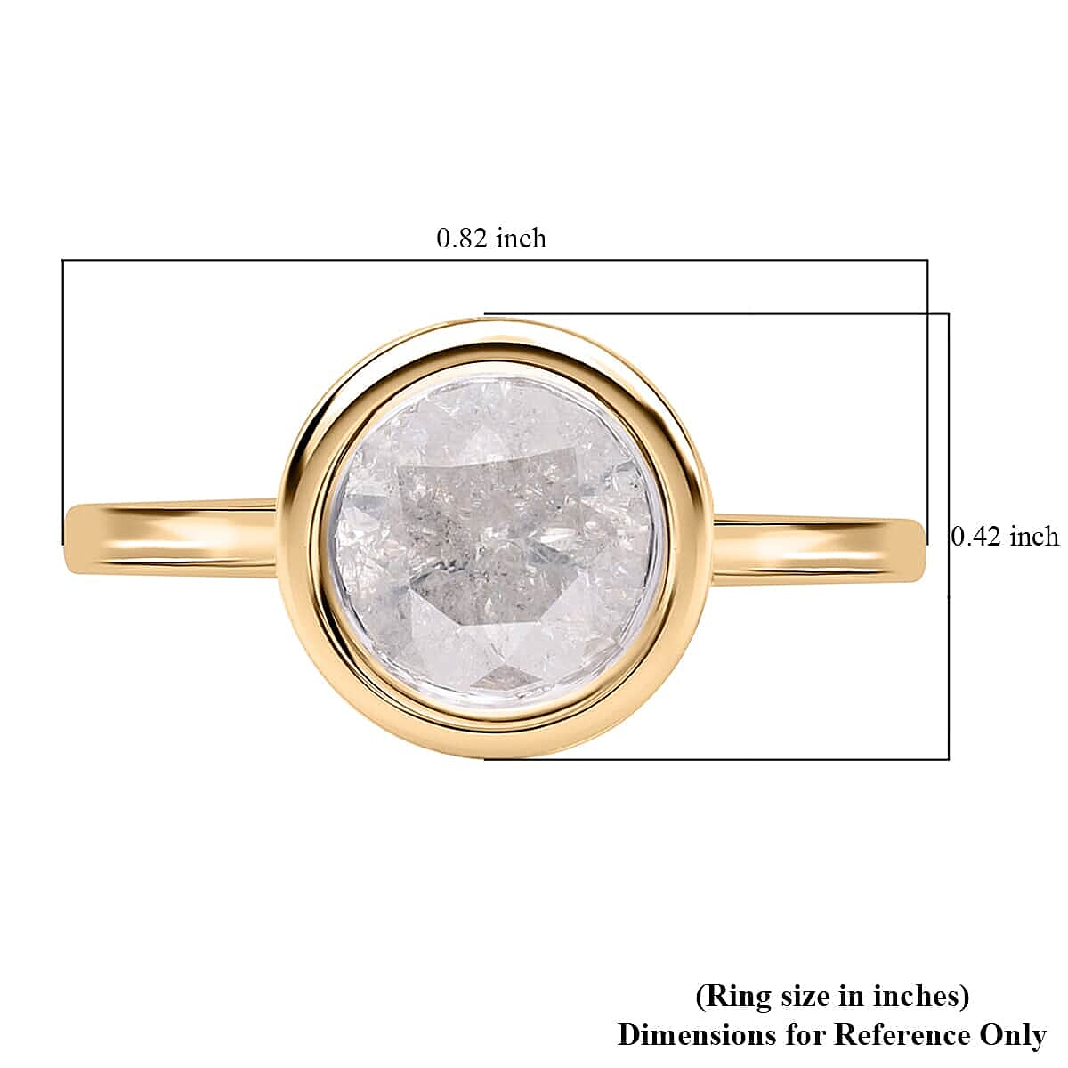 SGL Certified Luxoro 10K Yellow Gold Diamond (G-H, I3) Solitaire Ring (Size 10.0) 2.50 ctw