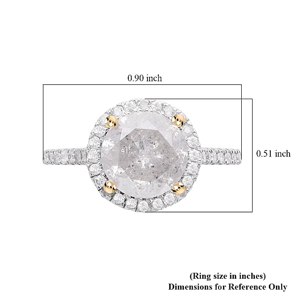 SGL Certified Luxoro 10K Yellow Gold G-H I3 Diamond Ring (Size 10.0) 3.50 ctw