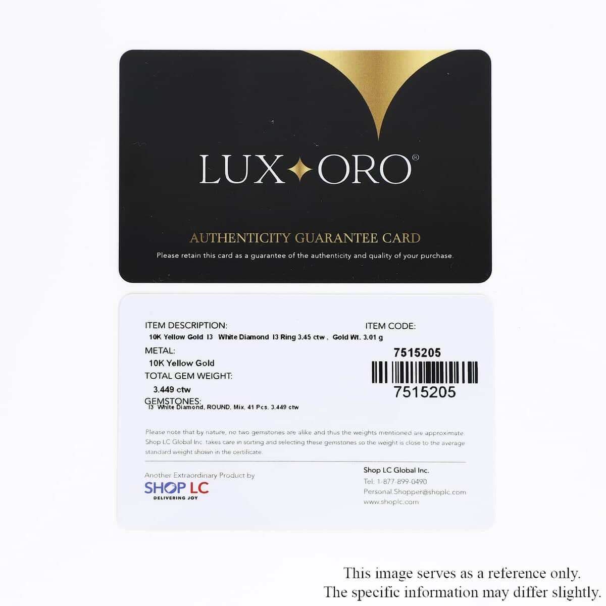 Luxoro 10K Yellow Gold Diamond (G-H, I3) Halo Ring (Size 10.0) 3.50 ctw image number 6