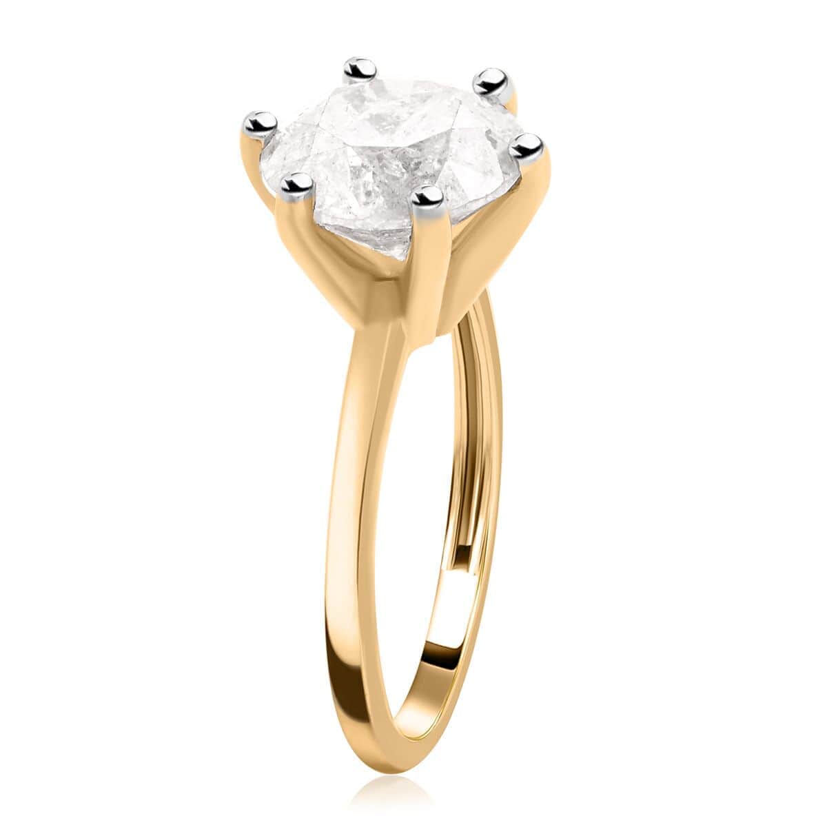 SGL Certified Luxoro 10K Yellow Gold Diamond G-H I3 Solitaire Ring 3.50 ctw image number 3