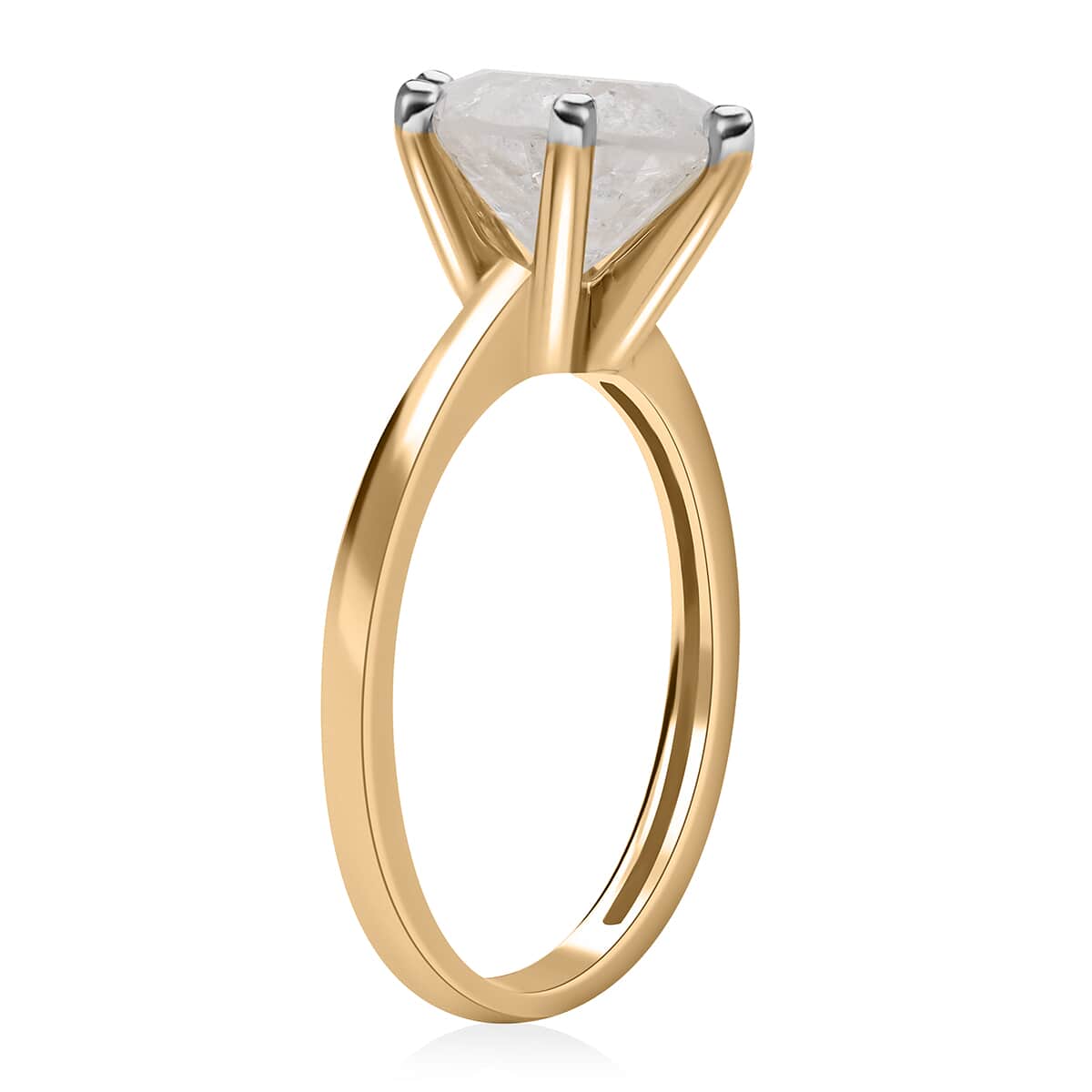 SGL Certified Luxoro 10K Yellow Gold Diamond G-H I3 Solitaire Ring (Size 7.0) 3.50 ctw image number 3