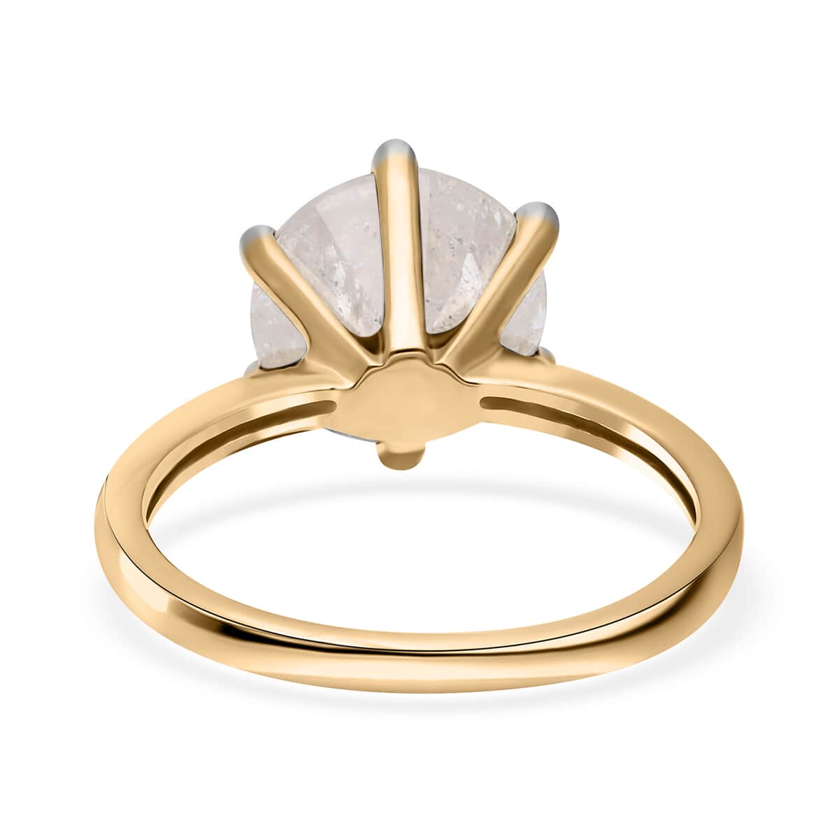 SGL Certified Luxoro 10K Yellow Gold Diamond G-H I3 Solitaire Ring (Size 7.0) 3.50 ctw image number 4