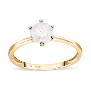 SGL Certified Luxoro 10K Yellow Gold G-H I3 Diamond Solitaire Ring (Size 6.0) 1.10 ctw