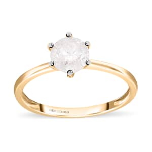 SGL Certified Luxoro 10K Yellow Gold G-H I3 Diamond Solitaire Ring (Size 7.0) 1.10 ctw