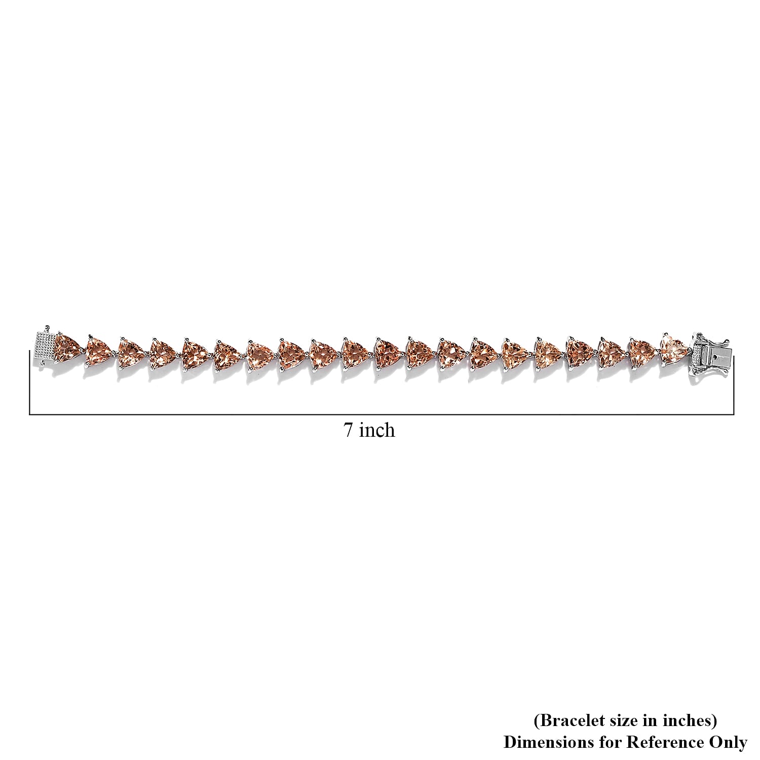 Morganique Quartz (Triplet) Bracelet in Platinum Over Sterling Silver (6.50 In) 26.50 ctw