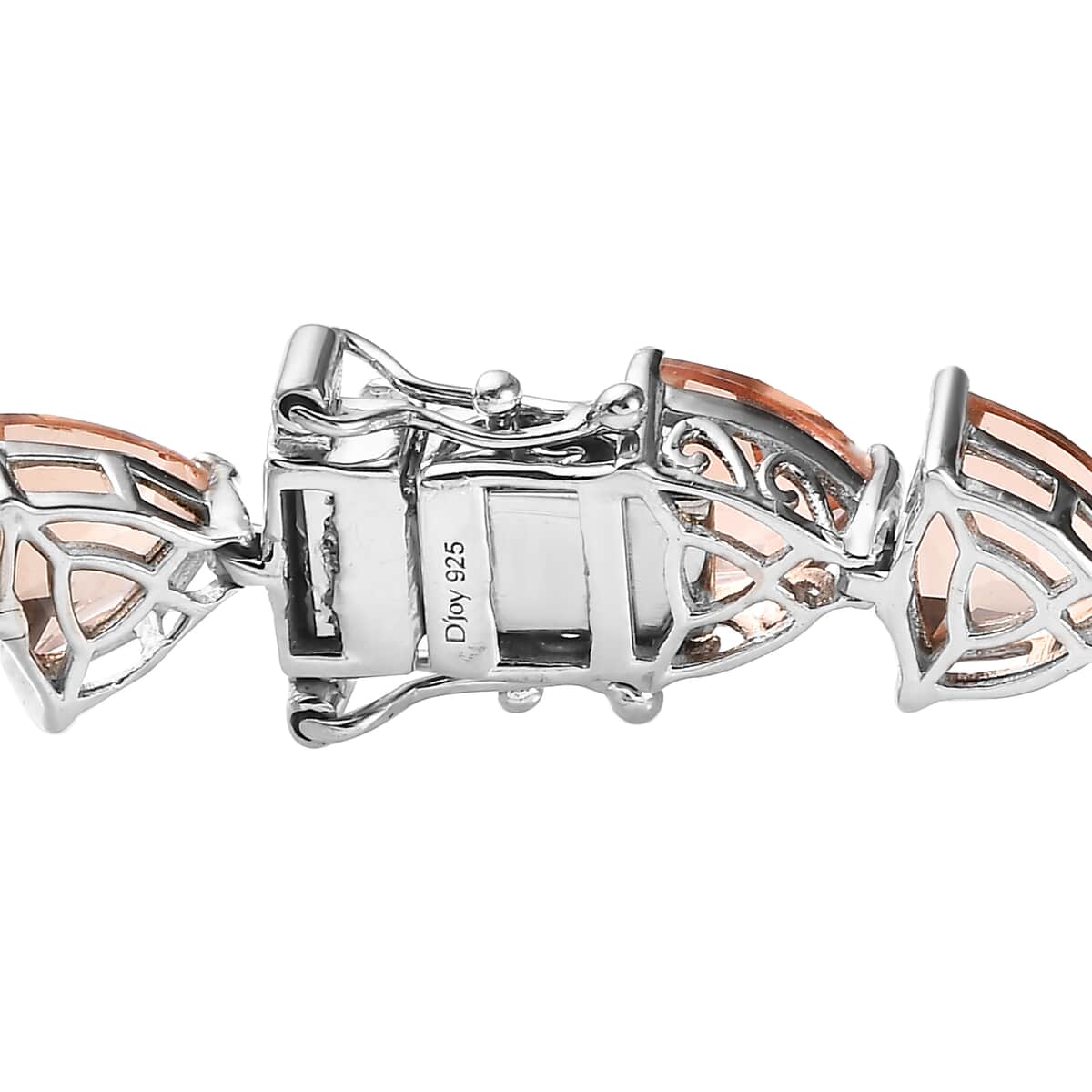 Morganique Quartz (Triplet) Bracelet in Platinum Over Sterling Silver (7.25 In) 30.50 ctw image number 3