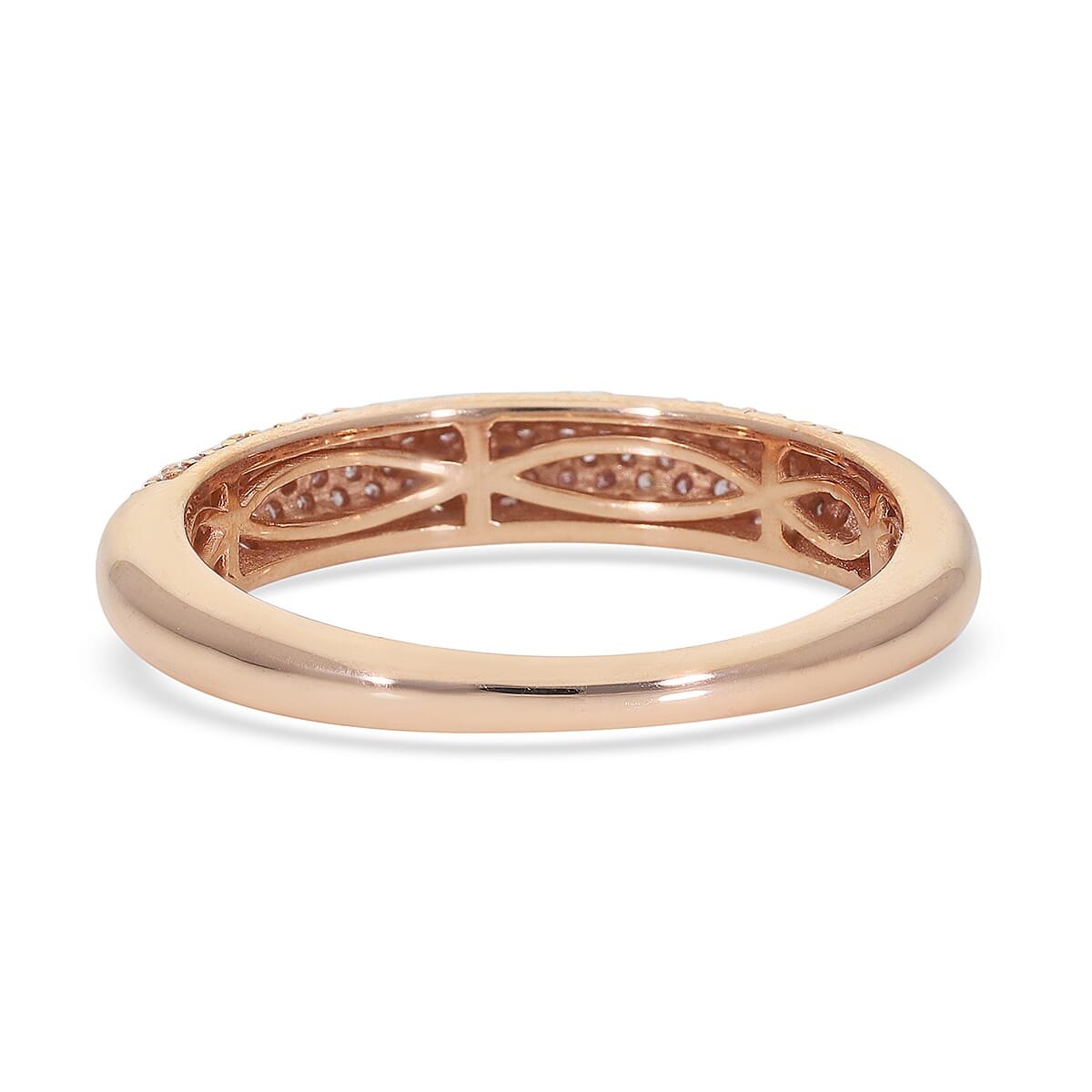 Natural Pink Diamond I3 Ring in Vermeil Rose Gold Over Sterling Silver (Size 7.0) 0.33 ctw image number 4