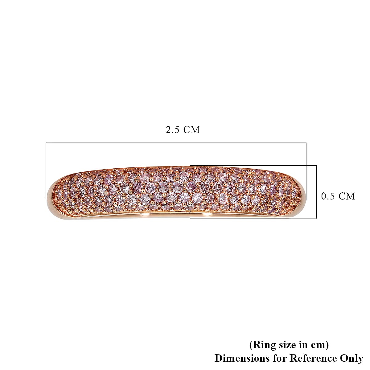 Natural Pink Diamond I3 Ring in Vermeil Rose Gold Over Sterling Silver (Size 7.0) 0.33 ctw image number 5