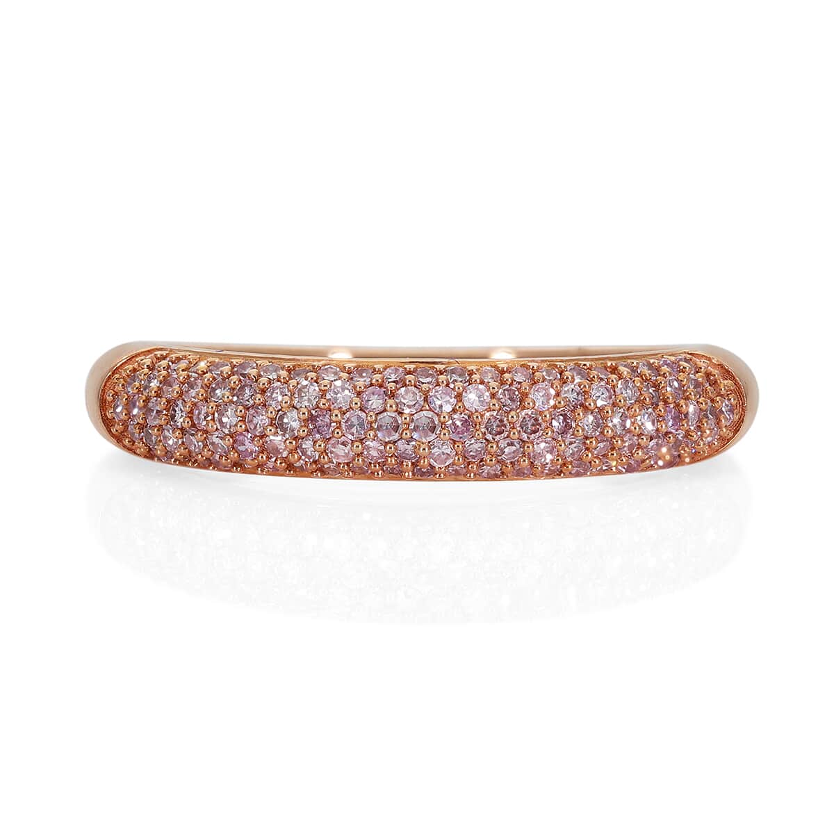 Natural Pink Diamond I3 Ring in Vermeil Rose Gold Over Sterling Silver (Size 9.0) 0.33 ctw image number 0