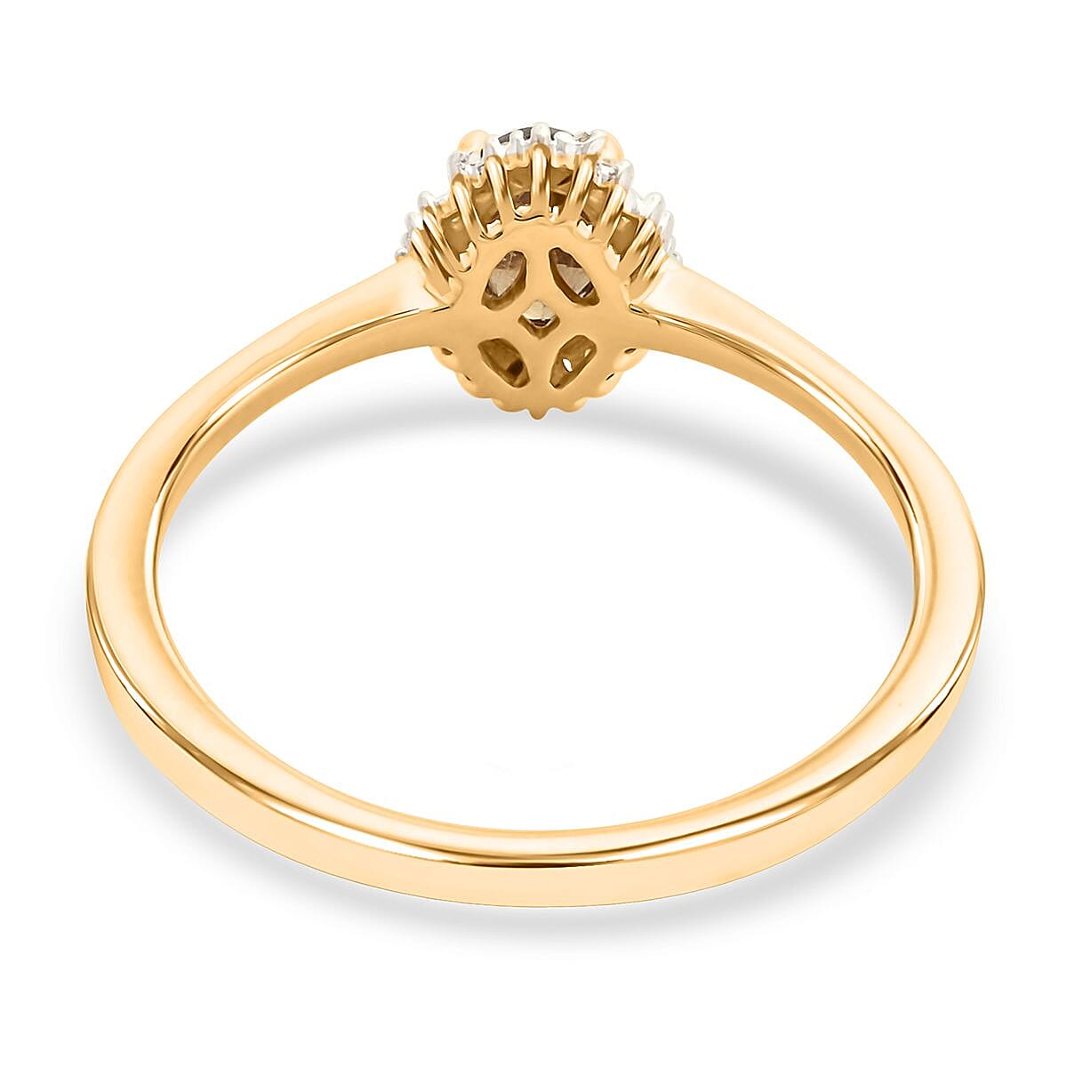 Luxoro 10K Yellow Gold Premium Bekily Color Change Garnet and Diamond Ring (Size 7.0) 0.70 ctw image number 4