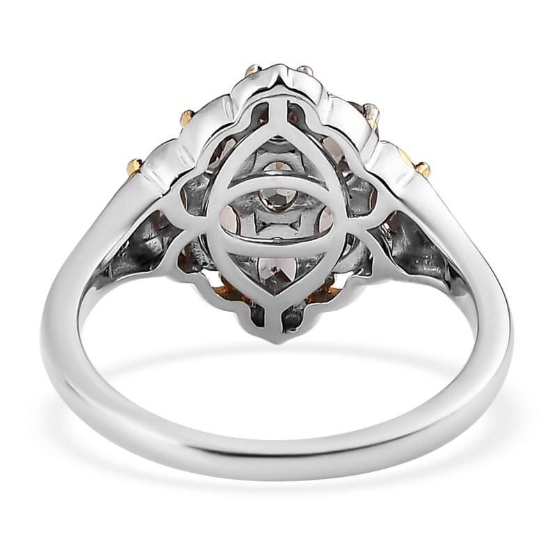 Ankur Treasure Chest Bekily Color Change Garnet Cluster Ring in Vermeil Yellow Gold and Platinum Over Sterling Silver (Size 10.0) 1.85 ctw