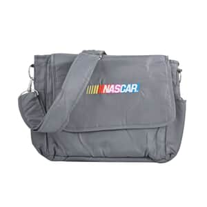 Chicago Closeouts Nascar Gray Shoulder Bag with Adjustable Strap