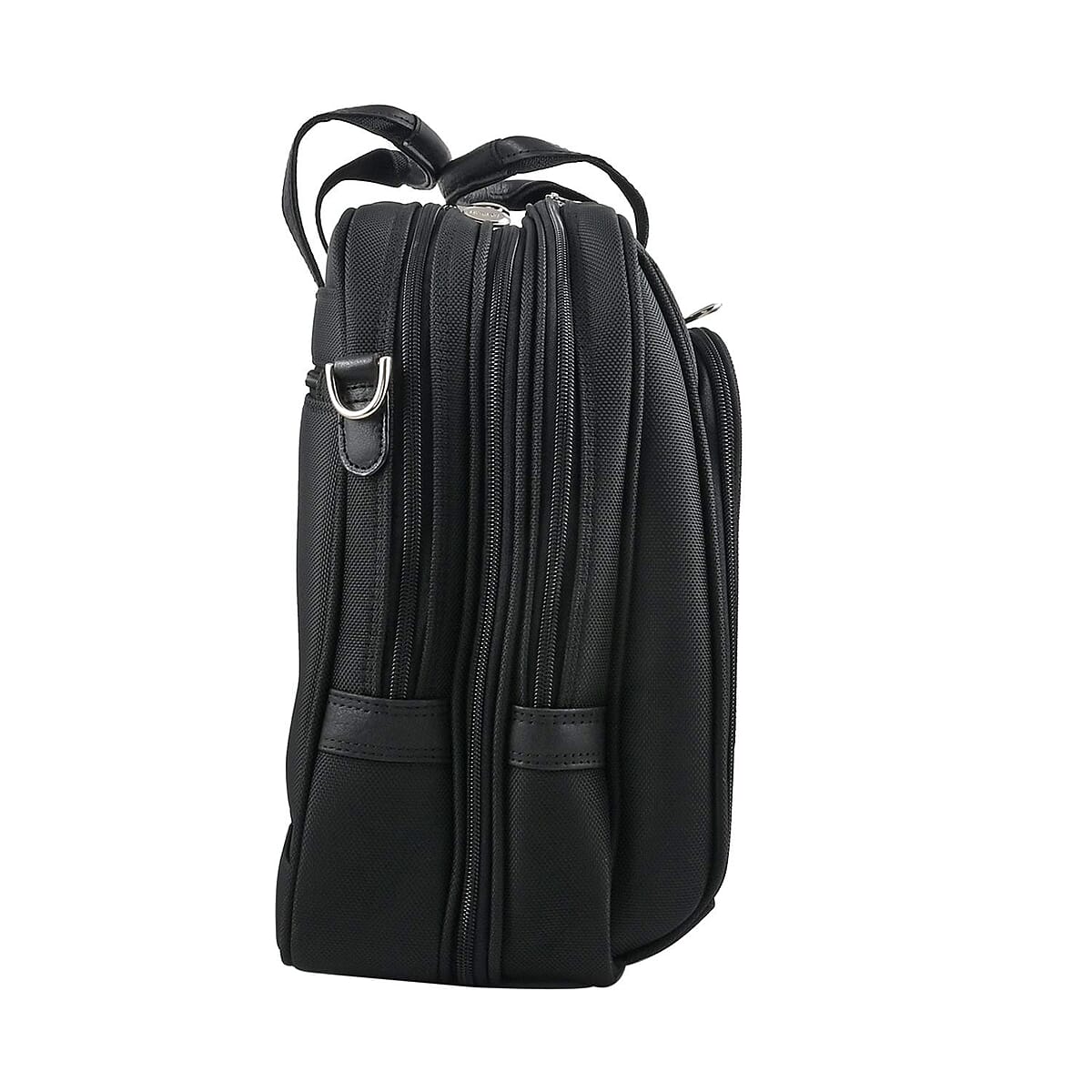 Chicago Closeouts McKlein Black Nylon Briefcase with Laptop Sleeve image number 4