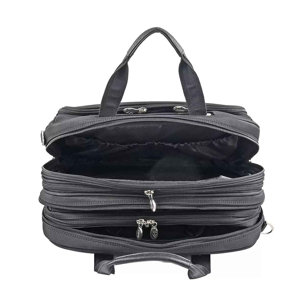 Chicago Closeouts McKlein Black Nylon Briefcase with Laptop Sleeve image number 6